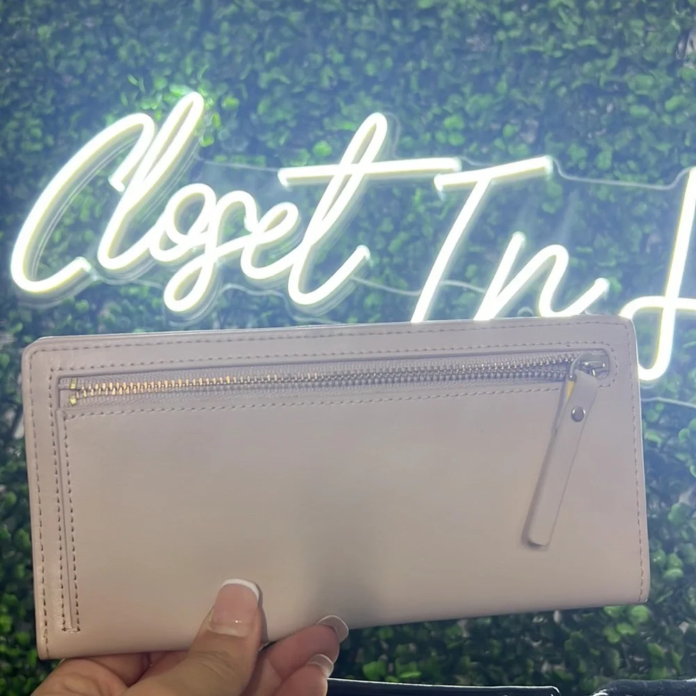 Kate Spade Arbour Hill Large Stacy Beige Cream and Yellow Wallet